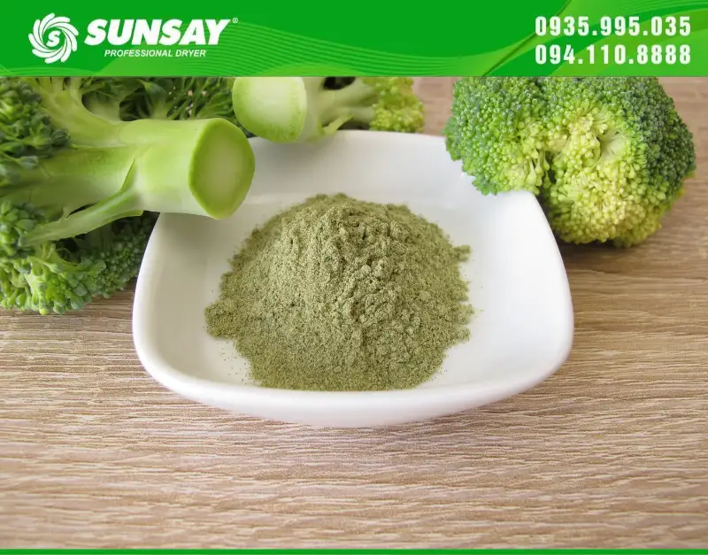 Súp lơ xanh sấy khô làm bột