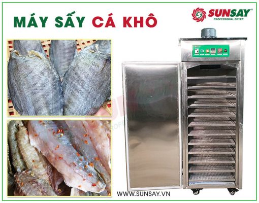 Máy sấy cá khô công suất 100 kg