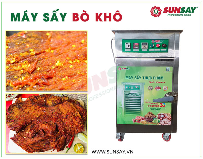 Máy sấy nhiệt đối lưu, máy sấy bò khô