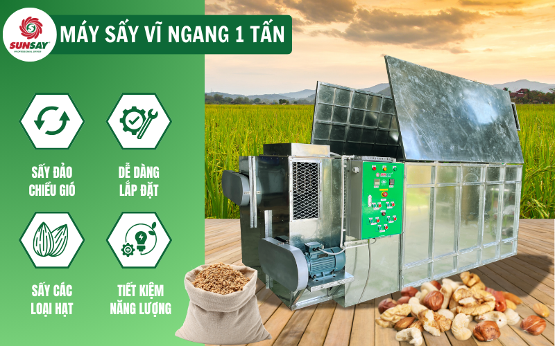 Máy sấy 1 tấn cho nông dân nhỏ