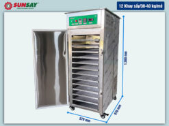 Máy sấy lạnh đối lưu 12 khay mini