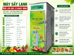 Máy sấy lạnh đối lưu 12 khay mini