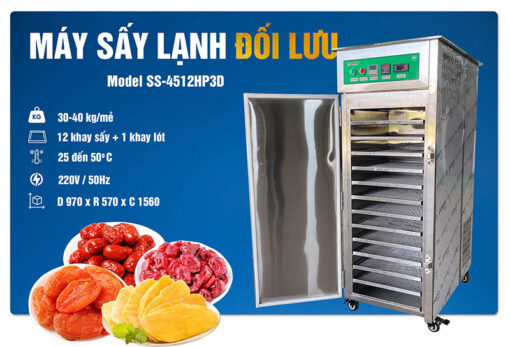 Máy sấy lạnh đối lưu 12 khay mini