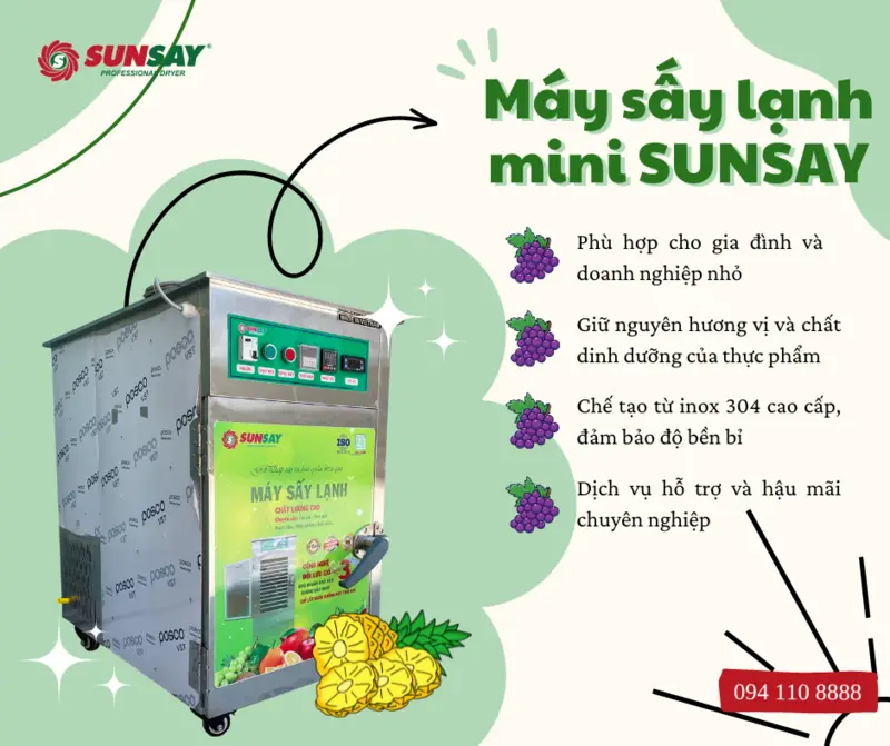 Máy sấy lạnh đối lưu mini
