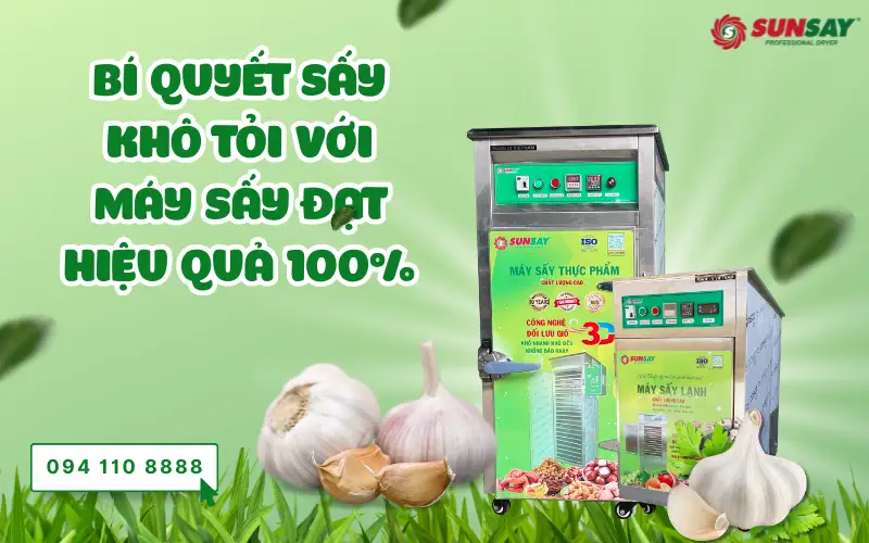 Bí quyết sấy khô tỏi với máy sấy đạt hiệu quả 100%