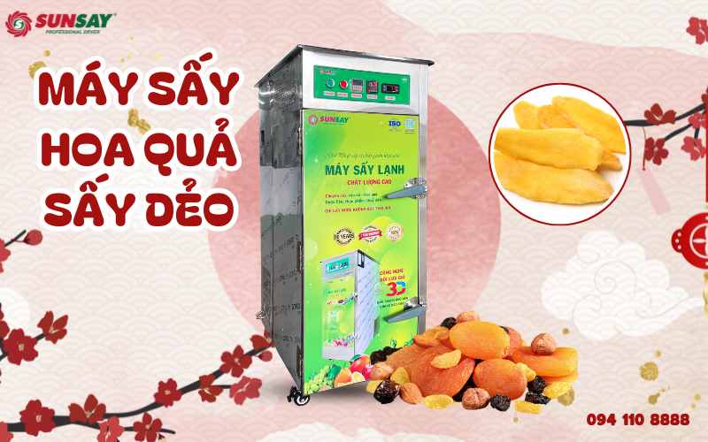 Máy sấy hoa quả sấy dẻo SUNSAY