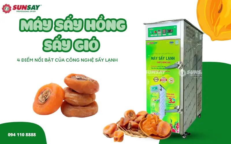 Máy sấy hồng sấy gió – 4 điểm nổi bật của công nghệ sấy lạnh