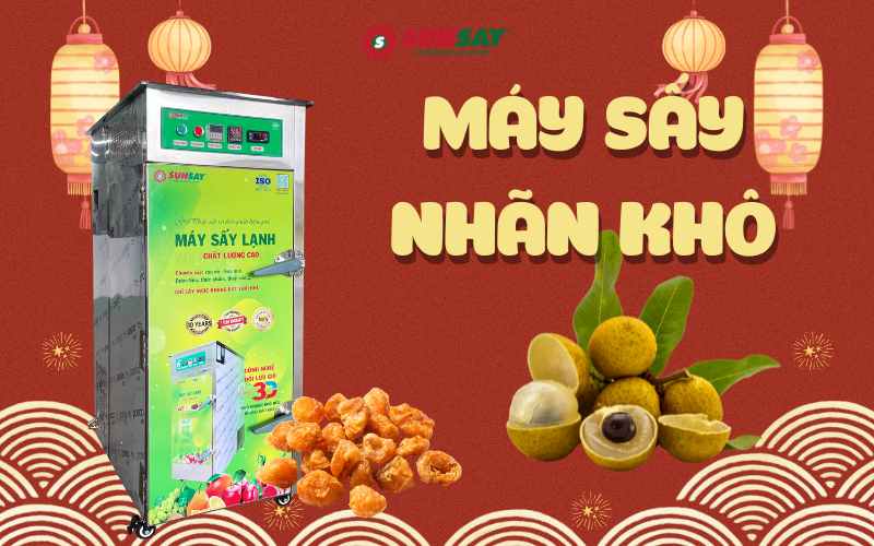 Máy sấy nhãn khô