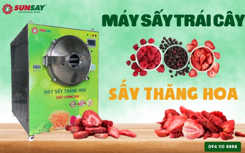 Máy sấy trái cây sấy thăng hoa