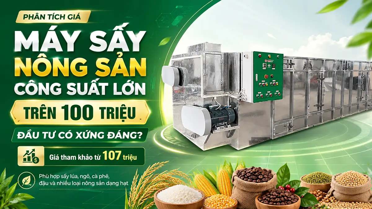 Giá máy sấy nông sản công suất lớn trên 100 triệu: Đầu tư xứng đáng?