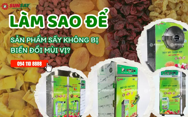 Làm sao để sản phẩm sấy không bị biến đổi mùi vị?