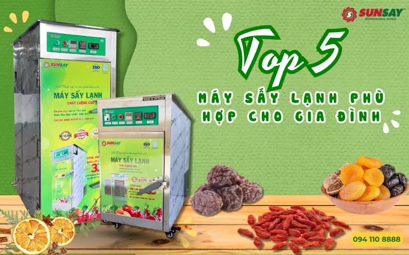 TOP 5 máy sấy lạnh phù hợp cho hộ gia đình – Nhỏ gọn, bền bỉ, dễ sử dụng