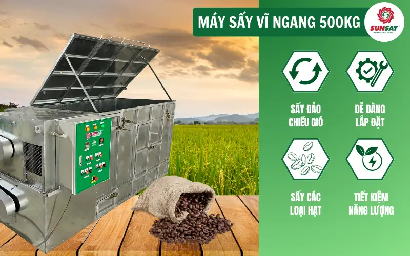 Máy sấy cà phê phù hợp hộ gia đình – Giải pháp vàng cho nông hộ tự chế biến và kinh doanh
