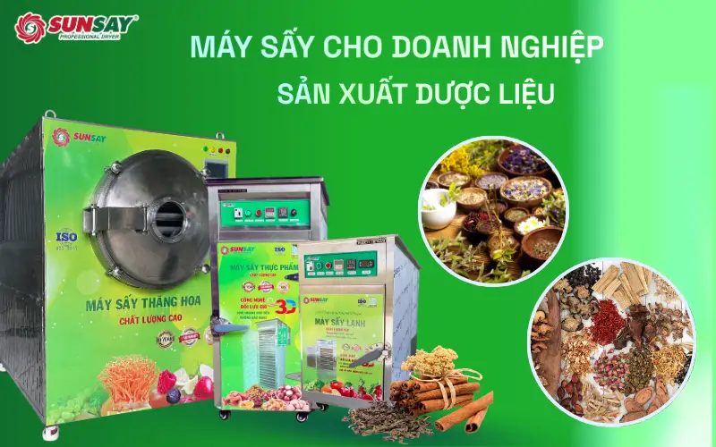 Máy sấy cho doanh nghiệp sản xuất dược liệu