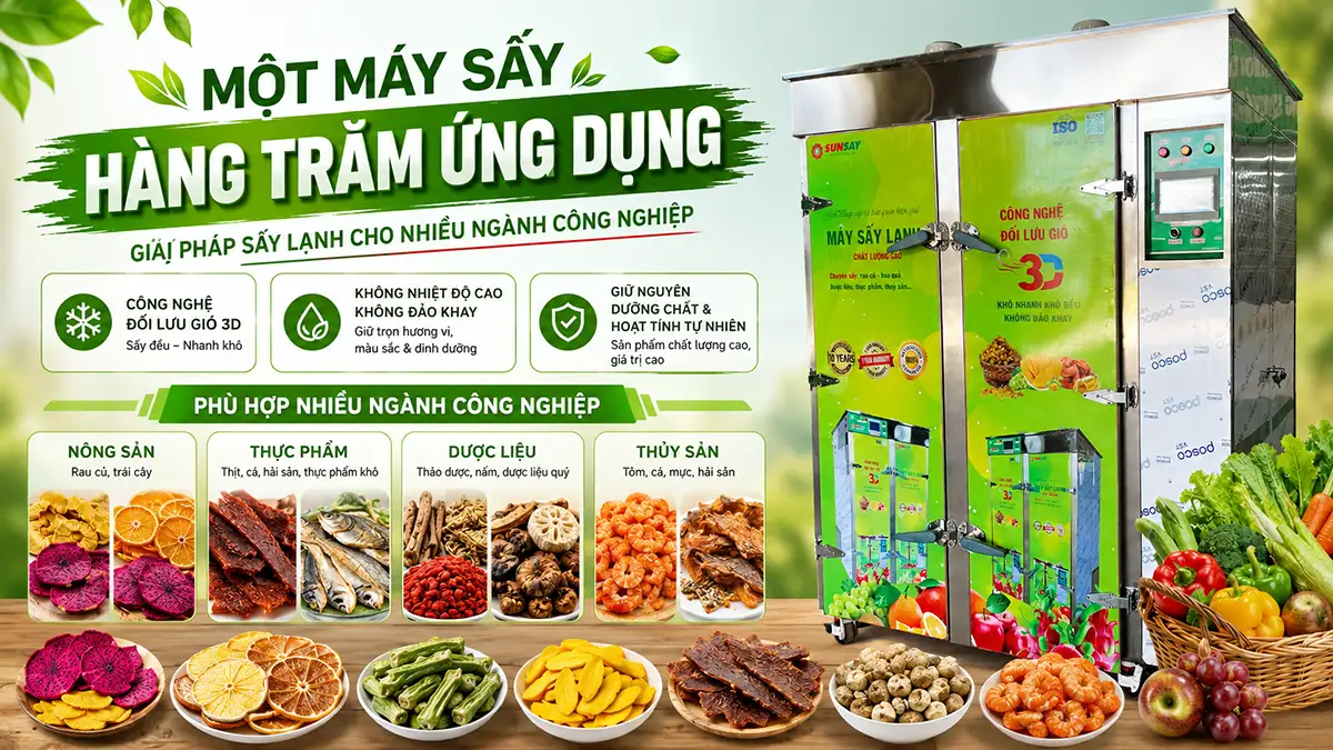 Ứng dụng thực tiễn chứng minh máy sấy lạnh phù hợp nhiều ngành công nghiệp