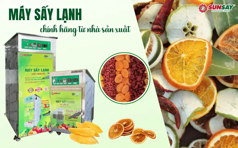 Máy sấy lạnh chính hãng từ nhà sản xuất SUNSAY – Lựa chọn thông minh cho cơ sở chế biến thực phẩm