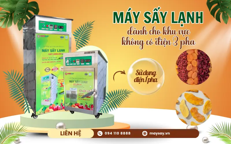 Máy sấy lạnh dành cho khu vực không có điện 3 pha – Lựa chọn lý tưởng cho nông hộ nhỏ lẻ