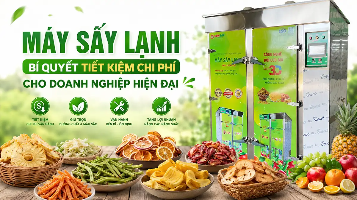 5 lý do vì sao máy sấy lạnh giúp doanh nghiệp tiết kiệm chi phí hiệu quả