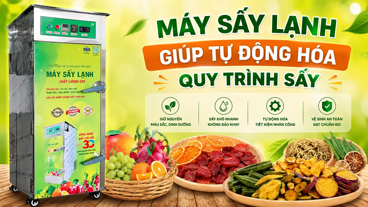 Máy sấy lạnh giúp tự động hóa quy trình sấy – Bước tiến trong sản xuất thông minh 4.0