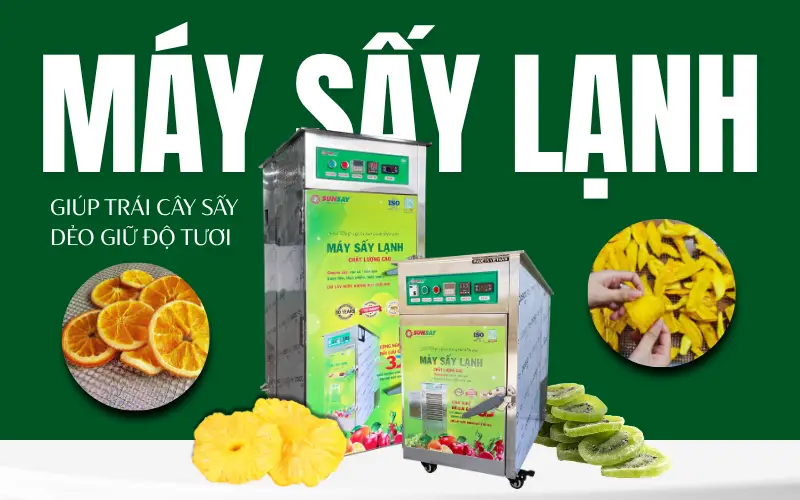 Máy sấy lạnh giúp trái cây sấy dẻo giữ độ tươi – Bí quyết nâng tầm giá trị nông sản Việt
