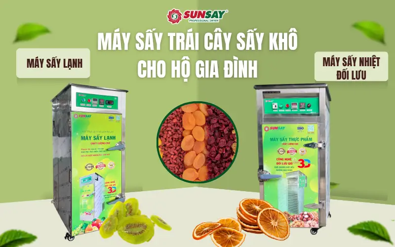 Máy sấy trái cây sấy khô cho hộ gia đình