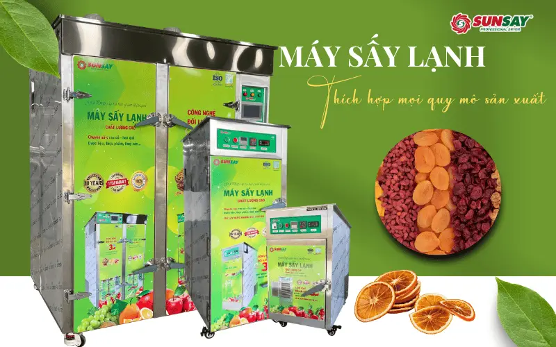 Máy sấy lạnh thích hợp mọi quy mô sản xuất, từ hộ gia đình đến nhà máy lớn