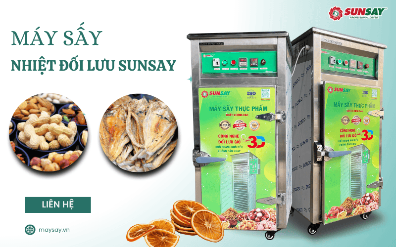 Máy sấy nhiệt đối lưu SUNSAY có những công suất nào?