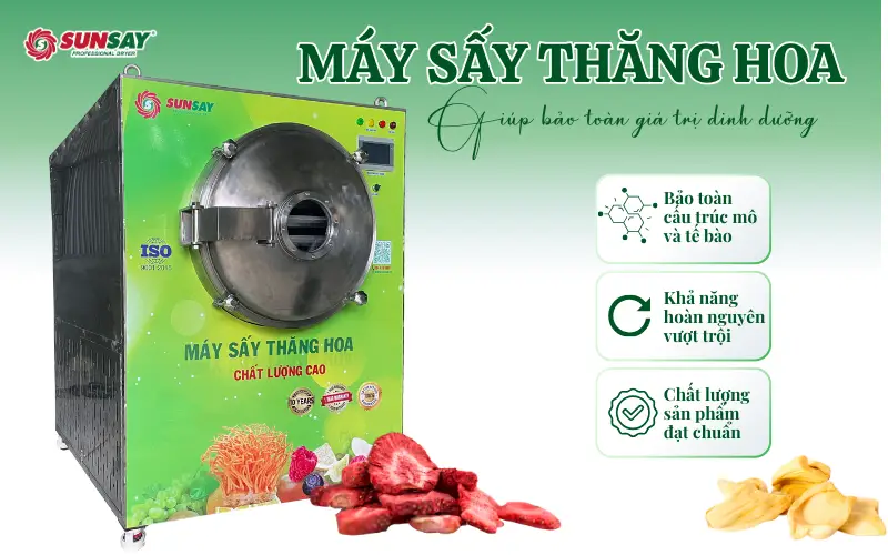 Máy sấy thăng hoa giúp bảo toàn giá trị dinh dưỡng