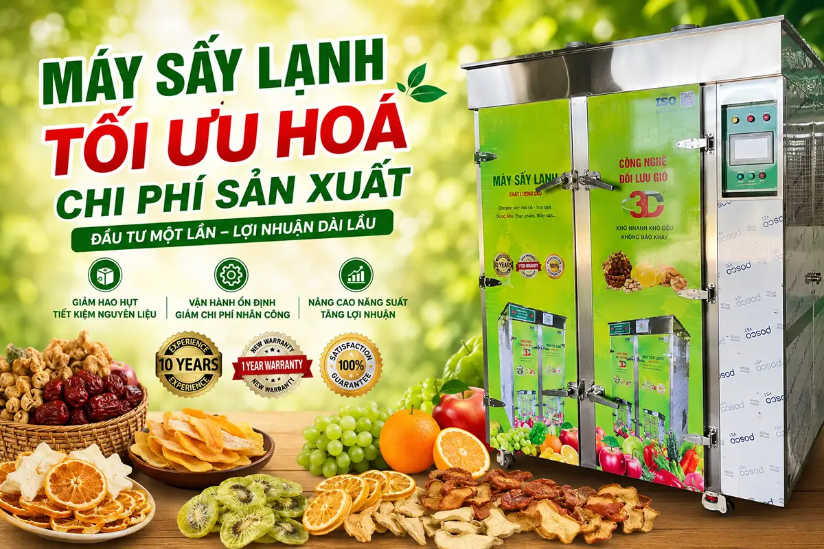 Máy sấy lạnh tối ưu hóa chi phí sản xuất