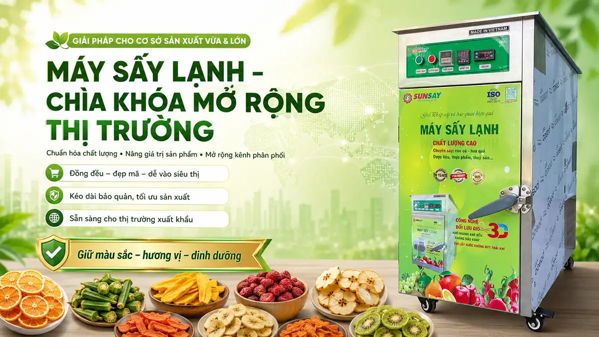 Chiến lược sử dụng máy sấy lạnh giúp mở rộng thị trường sản phẩm cho cơ sở sản xuất quy mô vừa và lớn