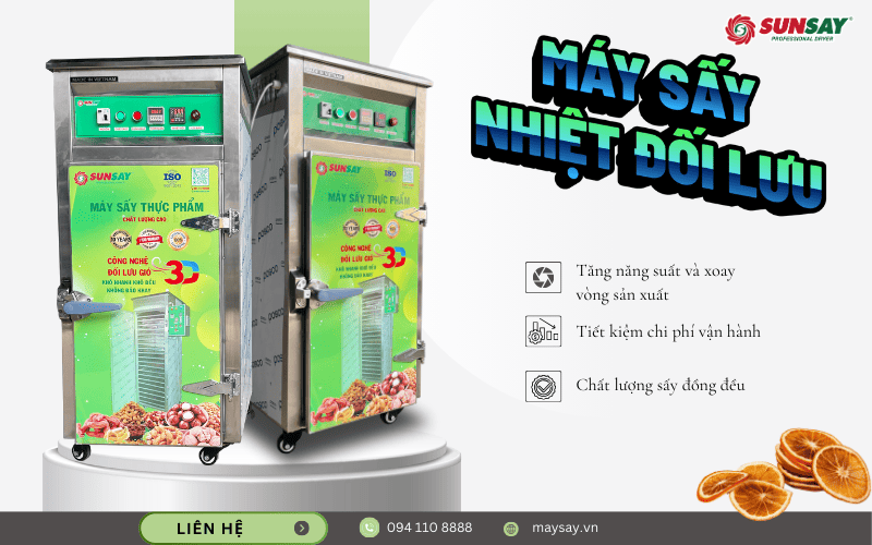 Máy sấy nhiệt đối lưu giảm thời gian chế biến – Giải pháp đáng đầu tư cho nhà máy năm 2026