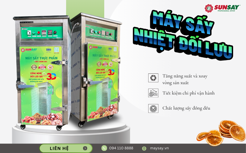 Máy sấy nhiệt đối lưu giảm thời gian chế biến – Giải pháp đáng đầu tư cho nhà máy năm 2026