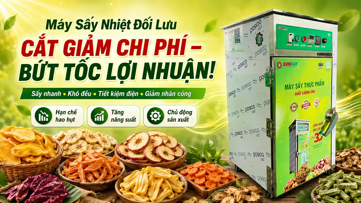 Máy sấy nhiệt đối lưu giảm chi phí sản xuất