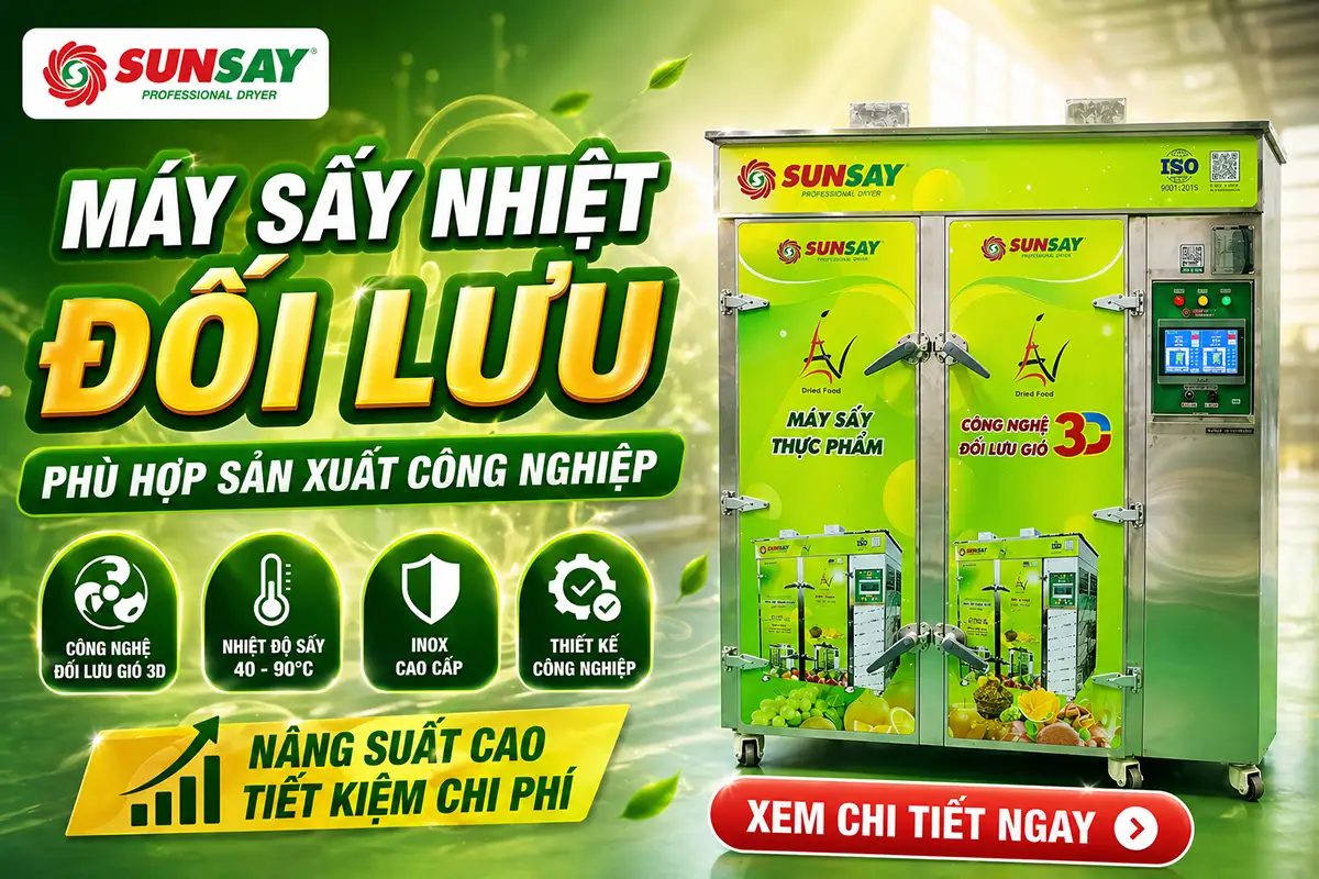 Máy sấy nhiệt đối lưu phù hợp sản xuất công nghiệp có thực sự tiết kiệm chi phí?