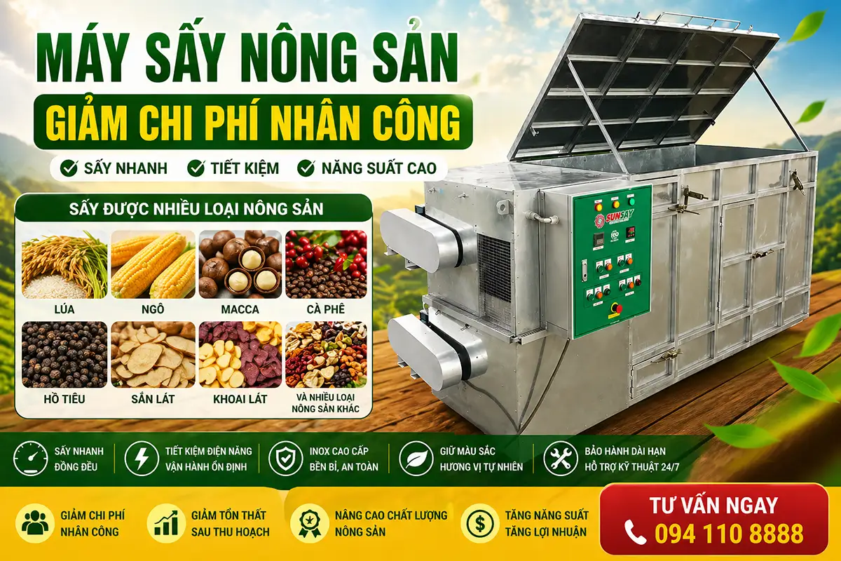Khi chi phí thuê người ngày càng cao, máy sấy nông sản giảm chi phí nhân công trở thành lợi thế lớn