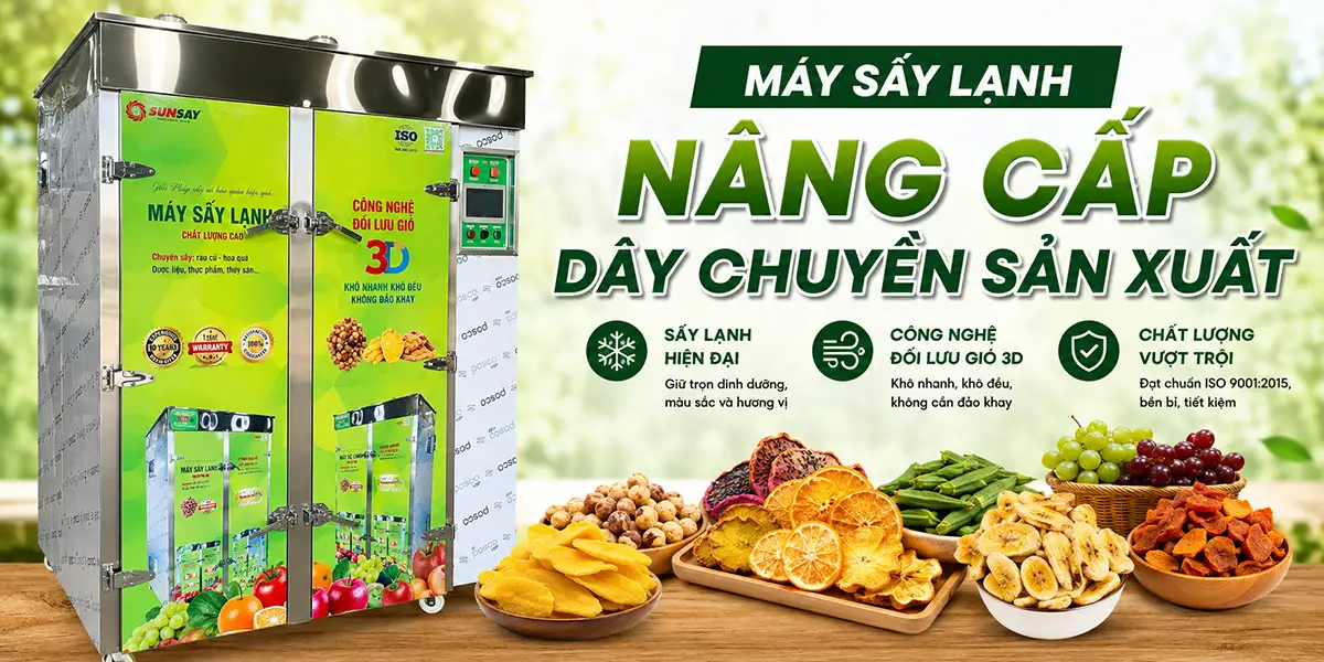 Máy sấy lạnh nâng cấp dây chuyền sản xuất