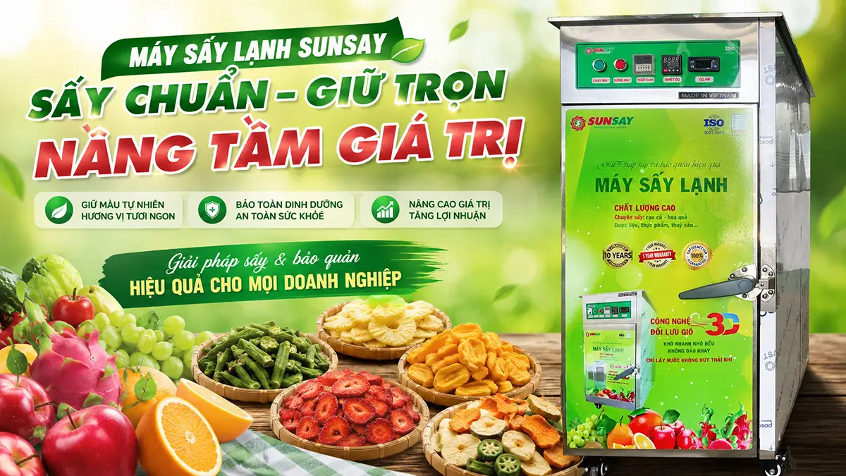Máy sấy lạnh giúp nâng cao giá trị sản phẩm cho doanh nghiệp xuất khẩu