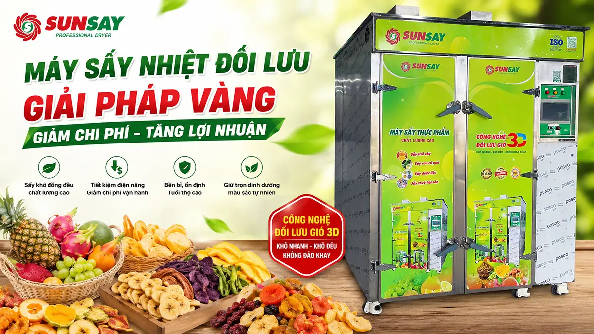 Máy sấy nhiệt đối lưu hỗ trợ giảm thiểu chi phí sản xuất