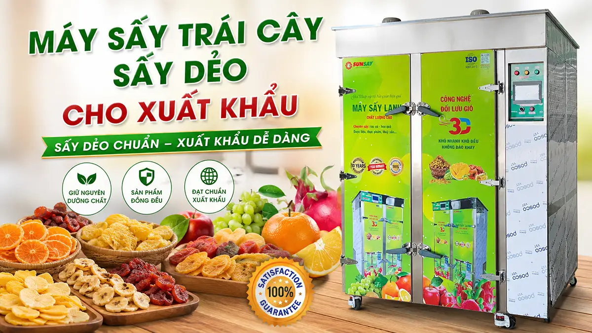 Xu hướng đầu tư máy sấy trái cây sấy dẻo cho xuất khẩu vào cuối năm 2026