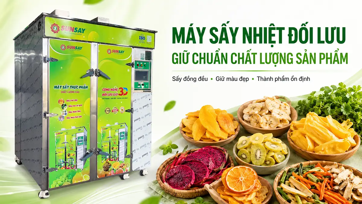 Máy sấy nhiệt đối lưu bảo đảm chất lượng sản phẩm