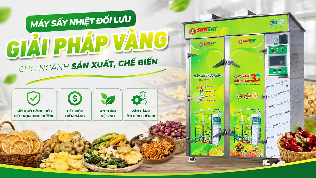 Máy sấy nhiệt đối lưu cho ngành sản xuất chế biến khép kín có gì nổi bật?