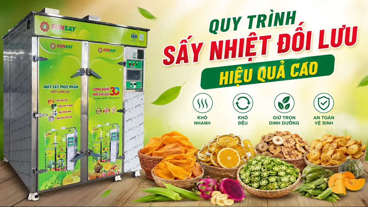 Quy trình sấy nhiệt đối lưu hiệu quả cao giúp tiết kiệm năng lượng như thế nào?