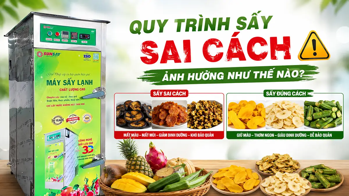 Quy trình sấy sai cách ảnh hưởng như thế nào?