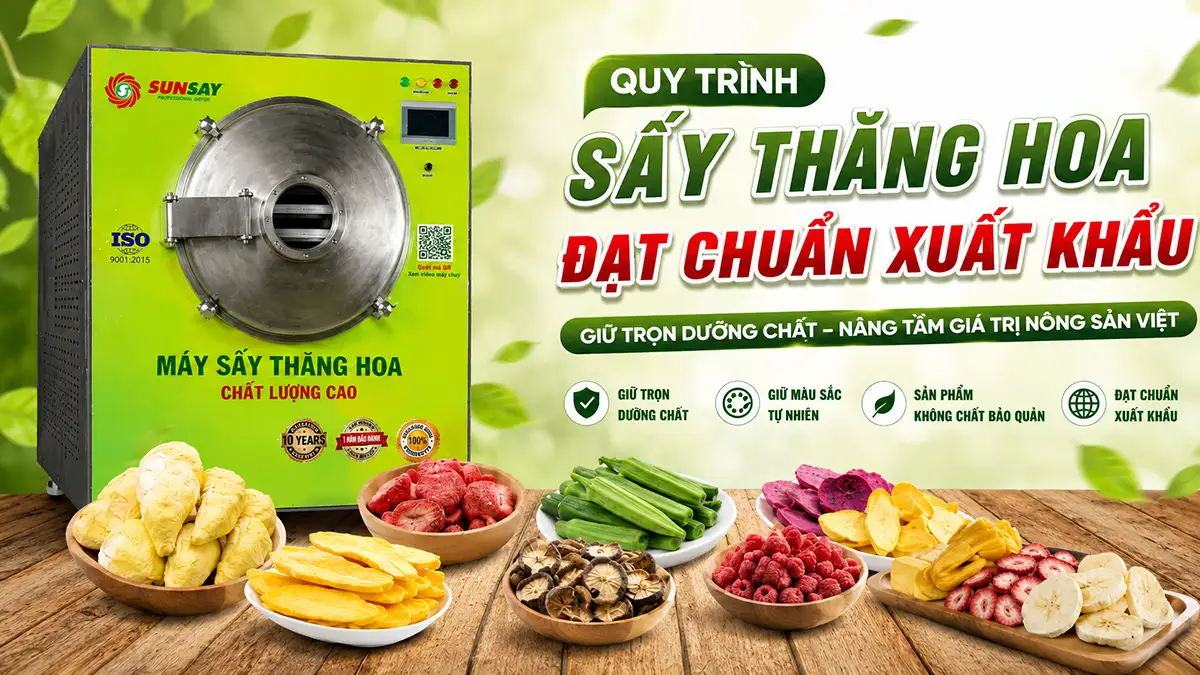 Quy trình sấy thăng hoa đạt chuẩn xuất khẩu – Những yêu cầu cần đáp ứng