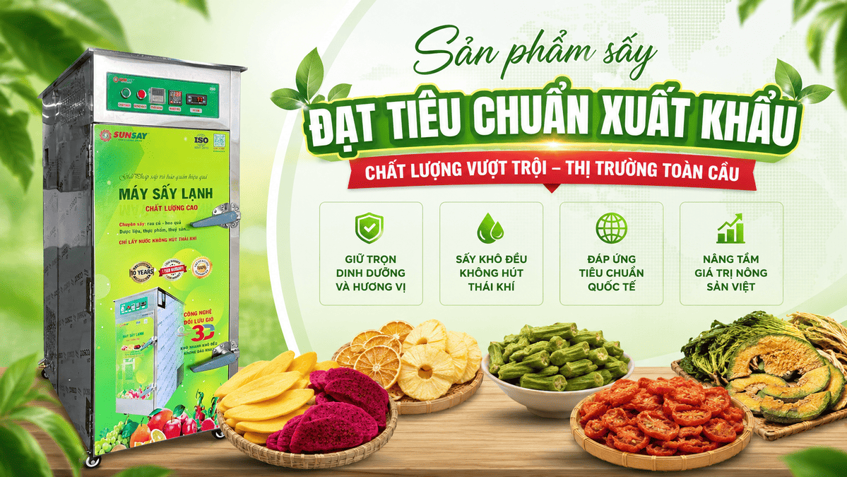 Sản phẩm sấy đạt tiêu chuẩn xuất khẩu cần những yếu tố gì?