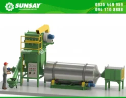 Bộ gia nhiệt 81 kW chia ba cấp giúp linh hoạt kiểm soát quá trình sấy.