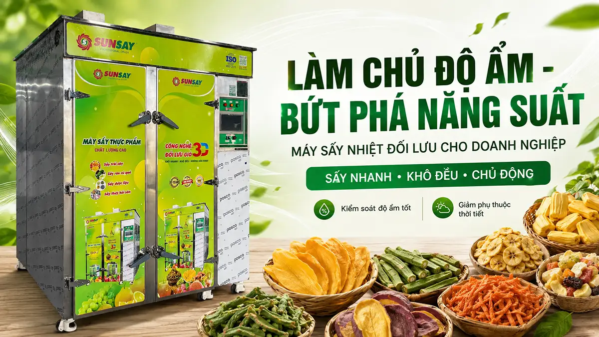 Máy sấy nhiệt đối lưu là giải pháp hàng đầu cho doanh nghiệp