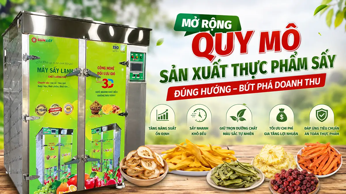 Những khó khăn khi mở rộng quy mô sản xuất thực phẩm sấy