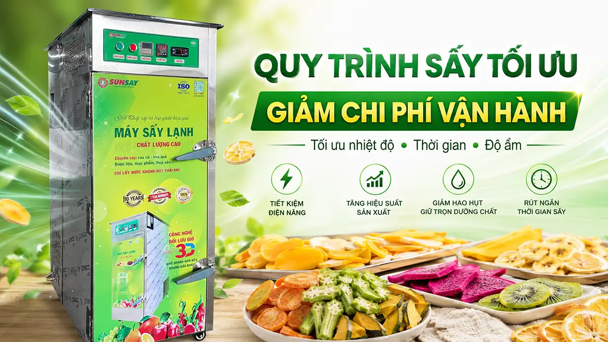 Quy trình sấy giúp giảm chi phí vận hành