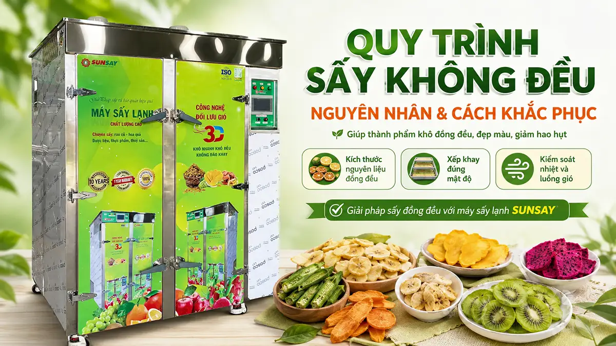 Quy trình sấy không đều và cách khắc phục